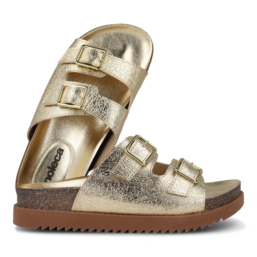 Moleca Tamanco 24-5500105-66 Dourado Metalizado Comfy Plus_4_999999992636804_
